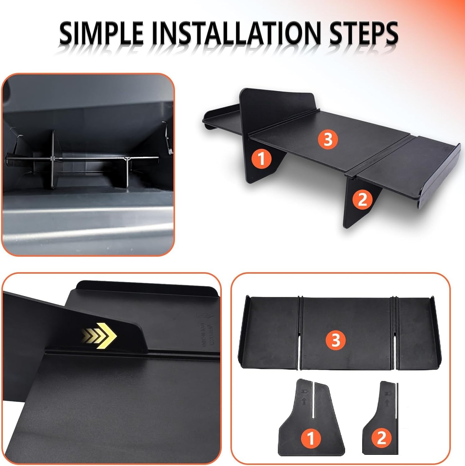 For 2021-2025 Bronco Sport Glove Box Insert Dividers Organizer Accessories