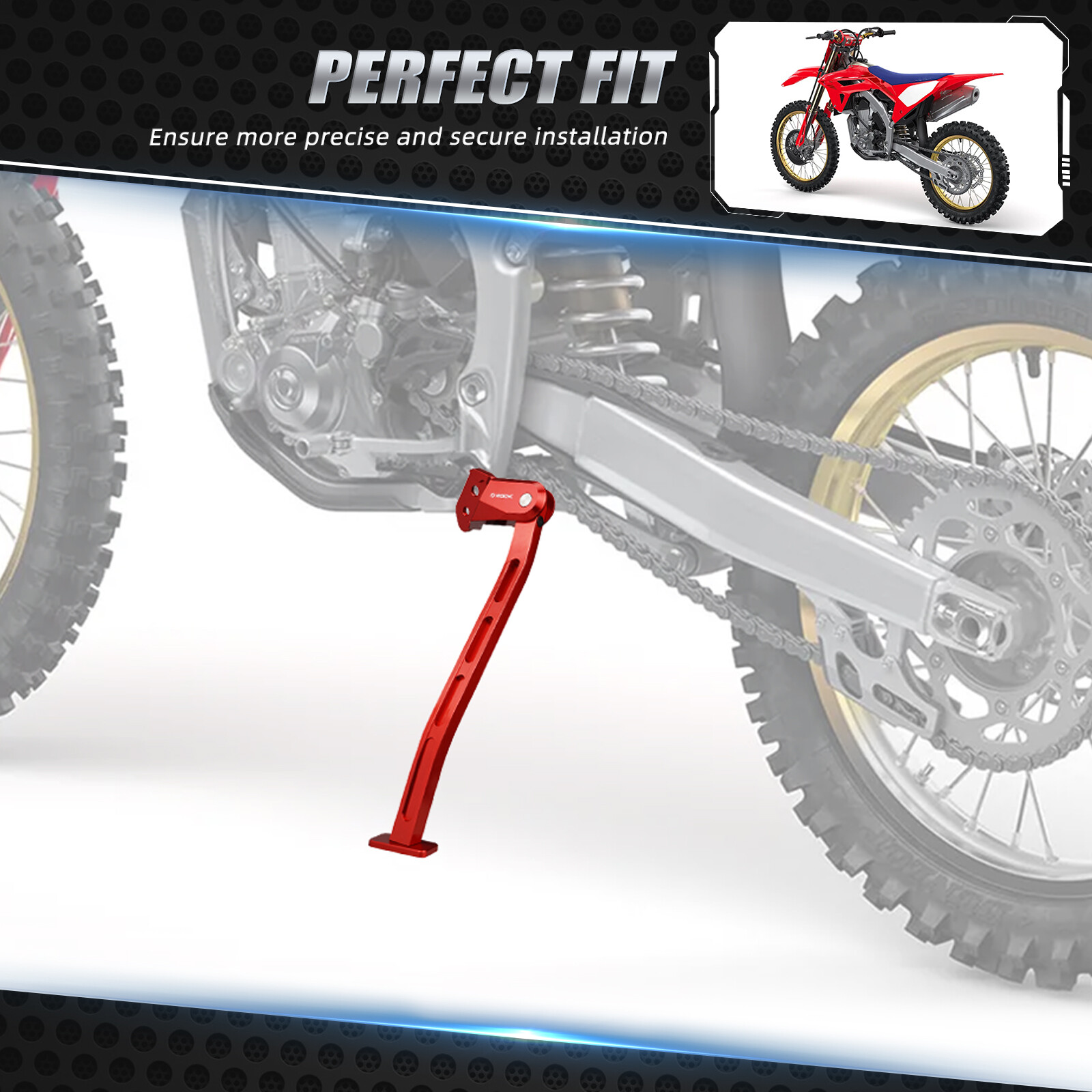 CNC Side Stand Kickstand For Honda CRF 250R 450R CRF250R CRF450R 2013-2018 Red