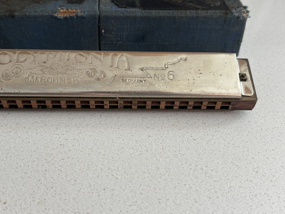 Vintage Harmonica Hohner Polyphonia #6 with Original Box