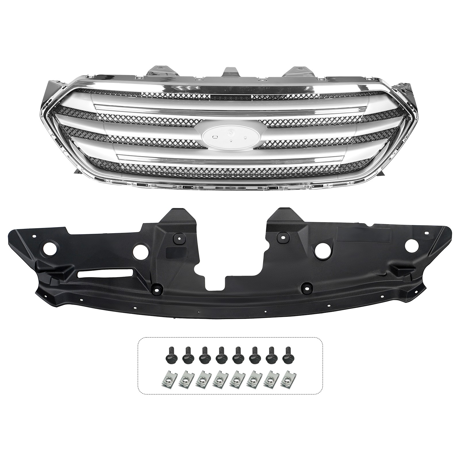 Front Bumper Cover Grille Assembly For 2013-2019 Ford Taurus SE | SEL | Limited