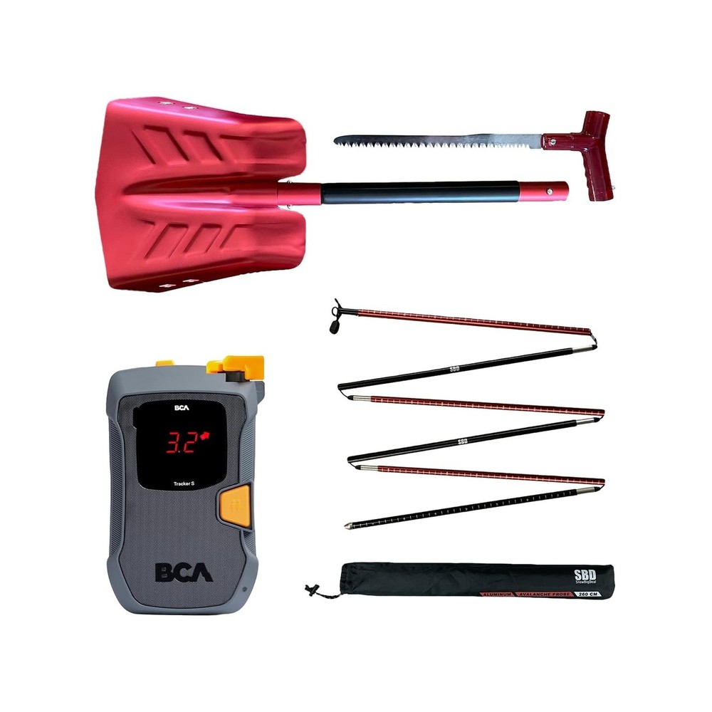 Avalanche Rescue Bundle - BCA Tracker S Avalanche Beacon, 260cm Avalanche Pro...