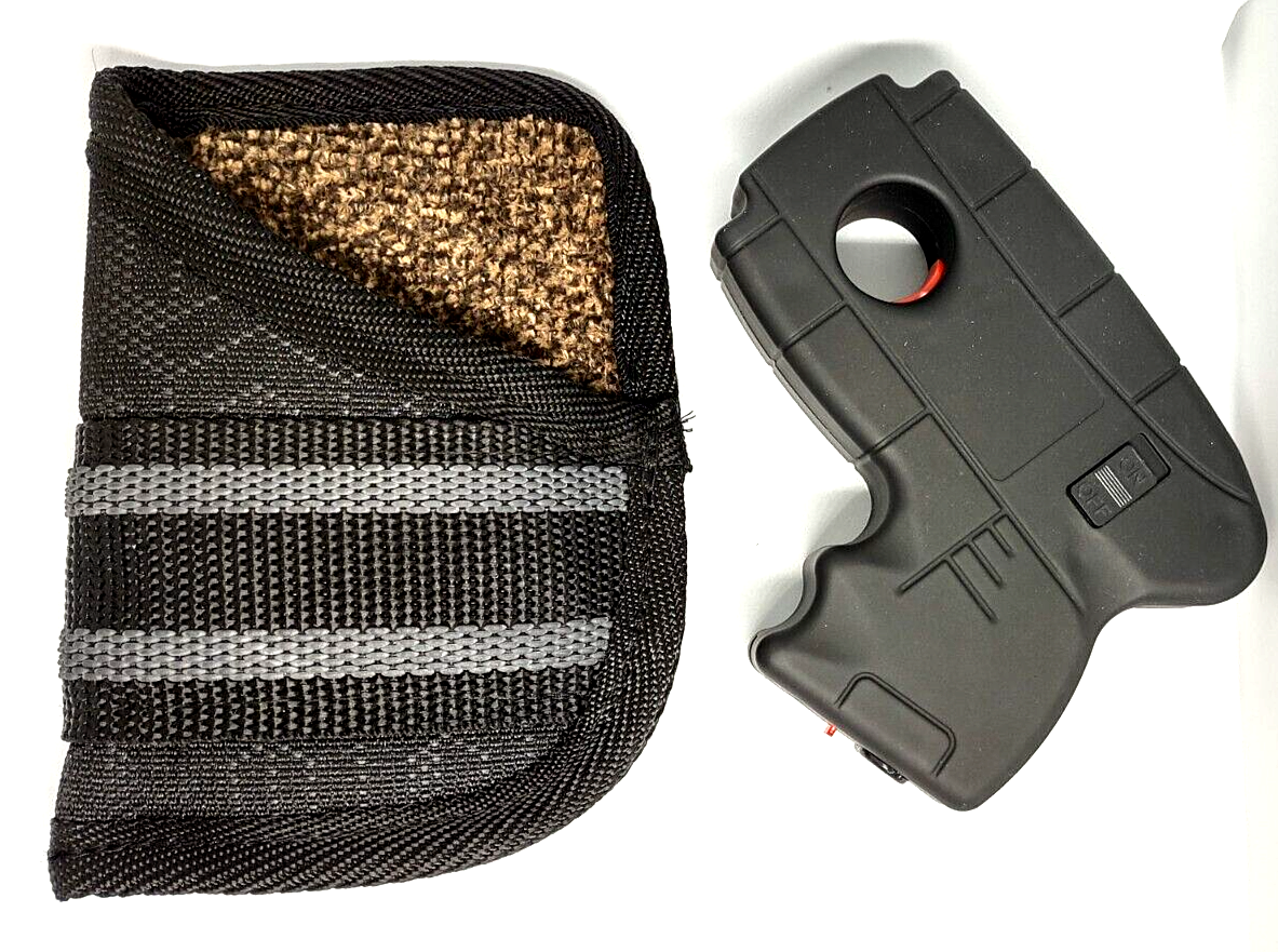 DZS 10 Million Volt Rechargeable Pistol Grip STUN GUN w/ Light & Pocket Holster