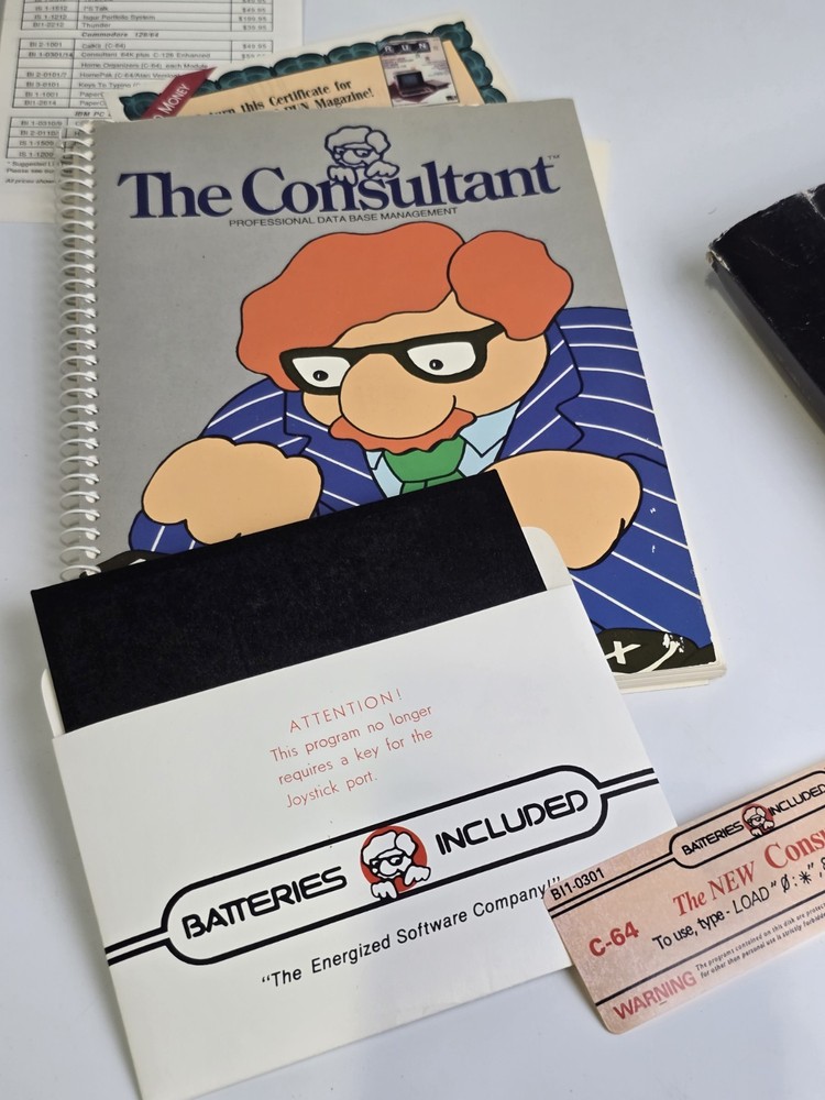 The Consultant Database Data Base Management program for Commodore 64