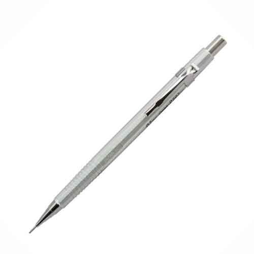 Pentel Sharp Drafting Mech. Pencil 0.7mm Lead Metallic Silver Office School
