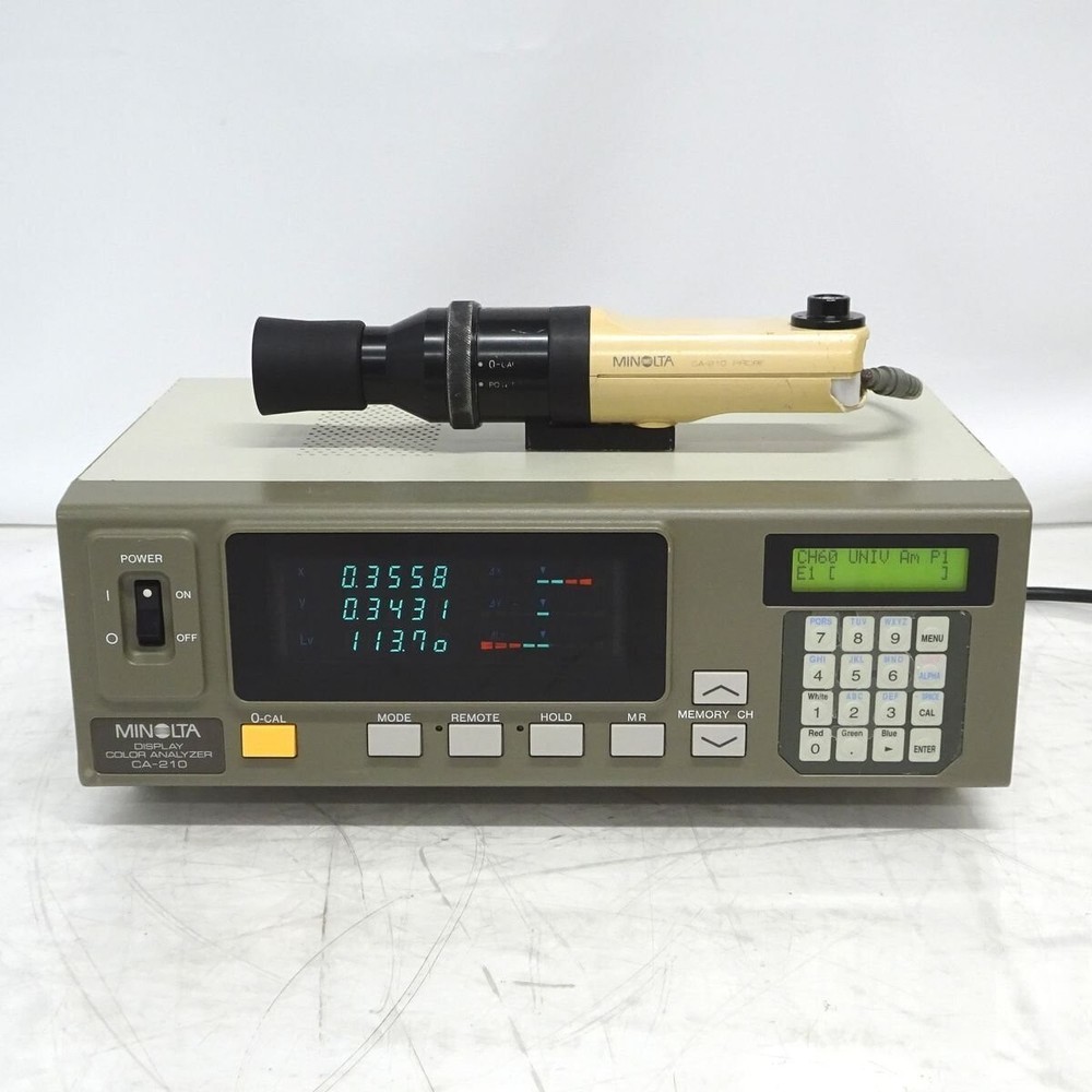 MINOLTA CA-210 Color Analyzer W/ Probe Unproofread Tested Working