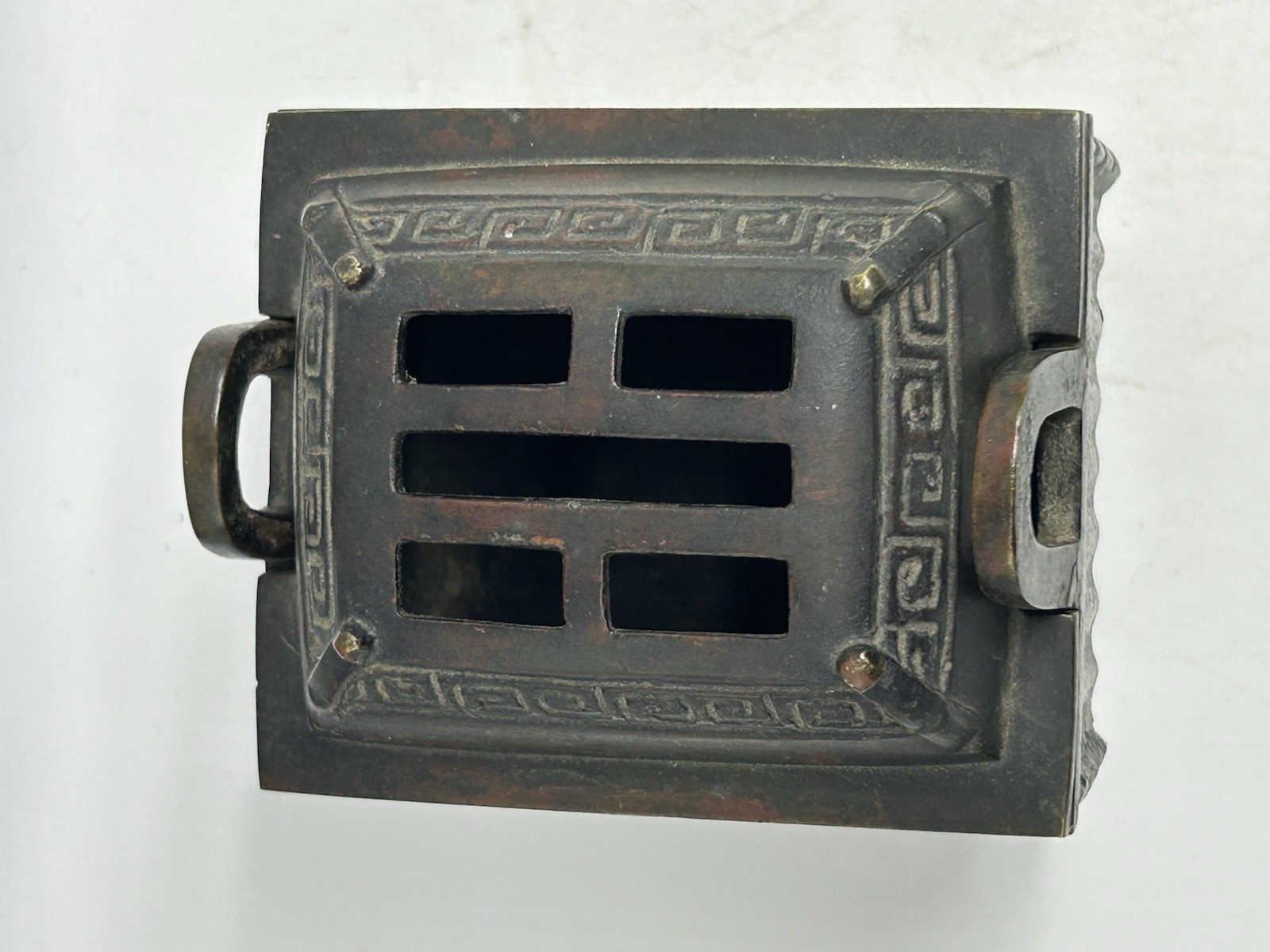 Chinese Incense Burner, Ding, Key Fret Pattern