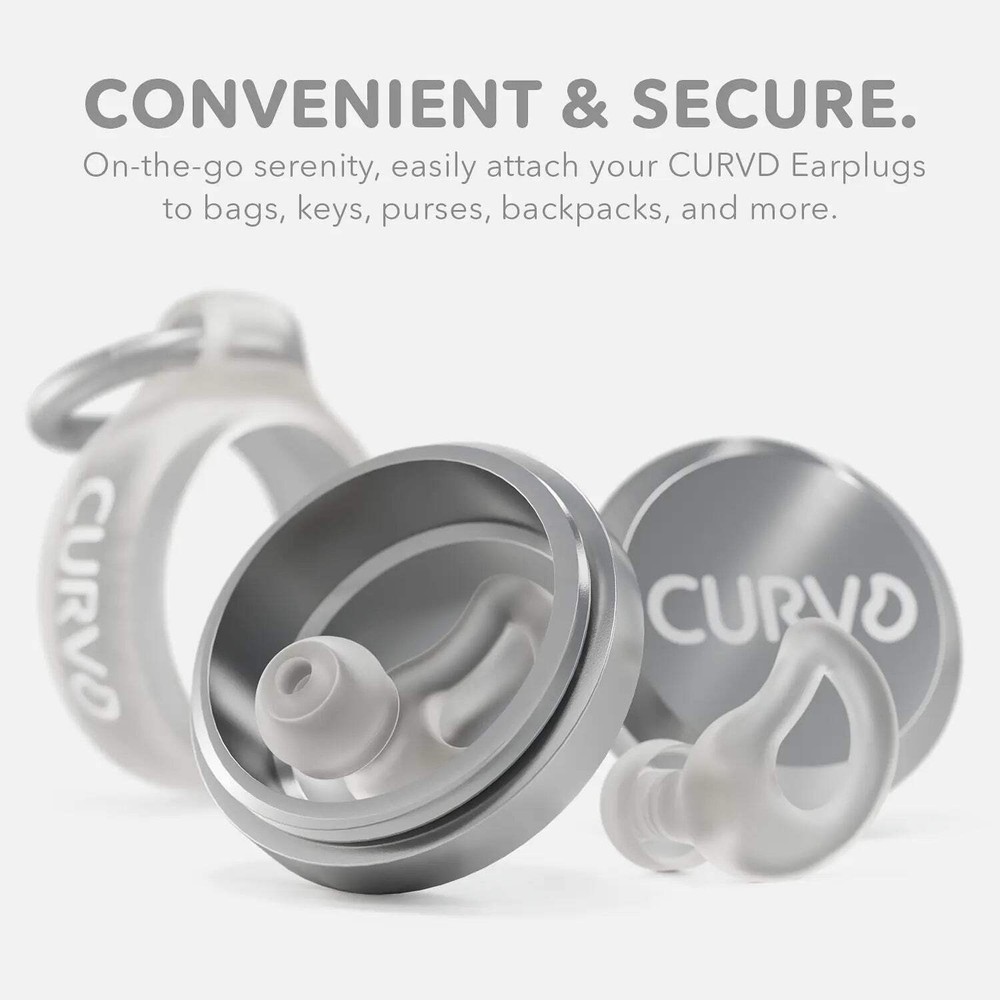 CURVD Everyday™ Earplugs + Case Clip