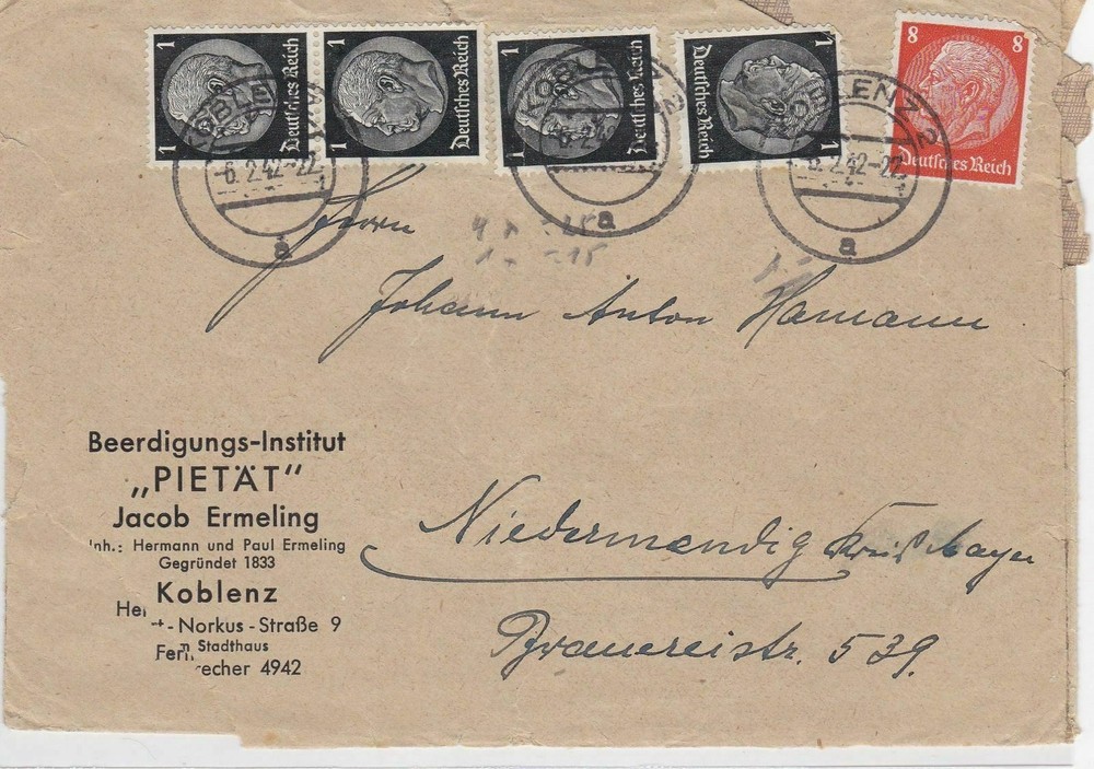 German Postal History Stamps Cover Ref: R4653