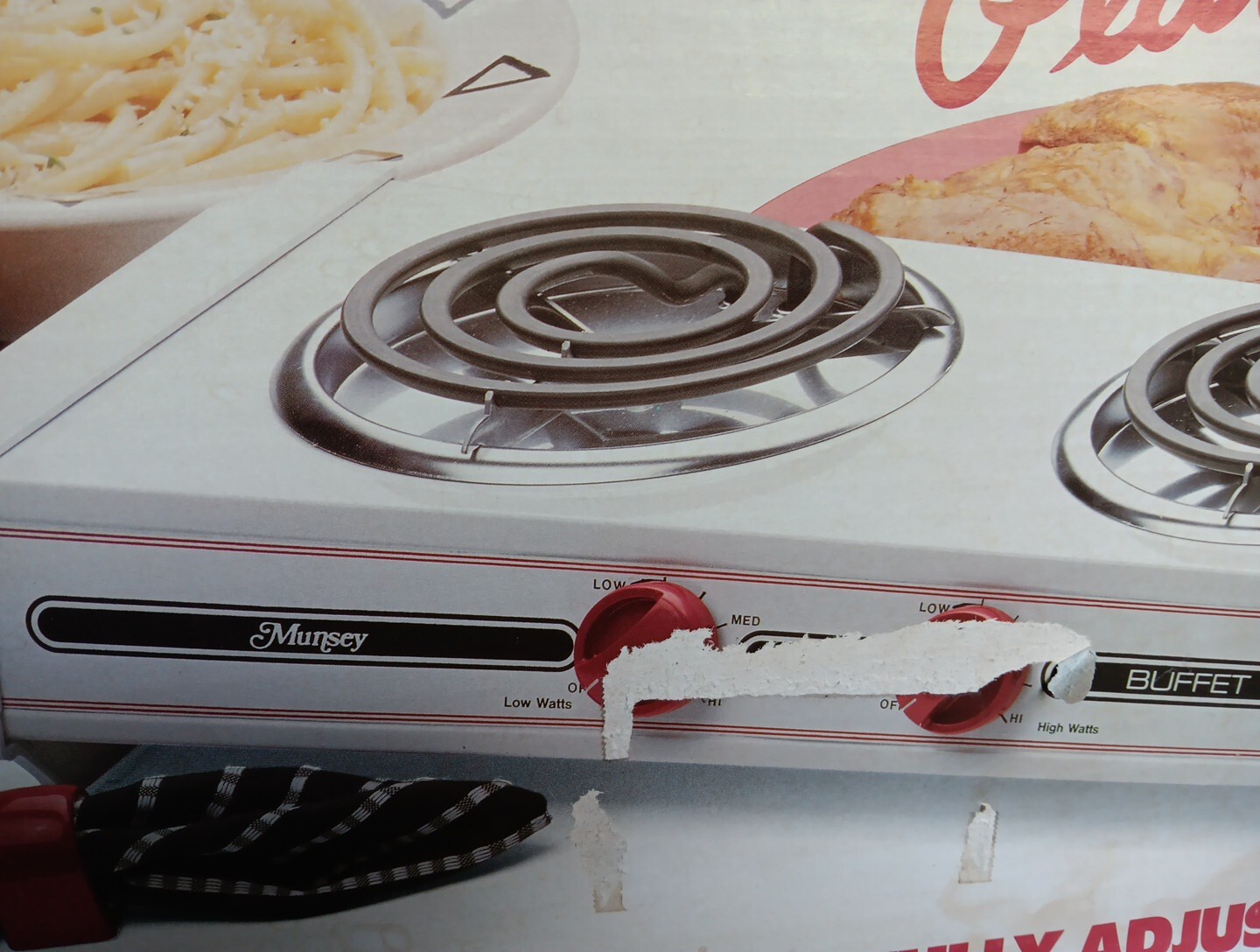 Vtg Buffet Range Plus Munsey Model 702 U.S.A Sealed Box 2 Burner N.O.S Retro Kit