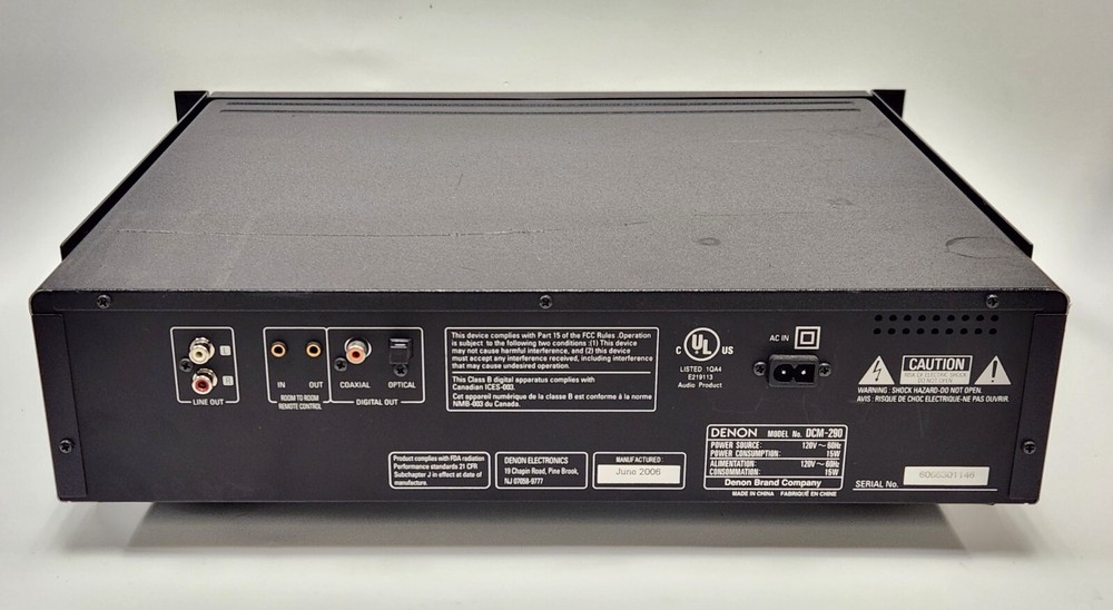 Denon 5 Disc Automatic Loading System CD Auto Changer DCM-290 - No Remote