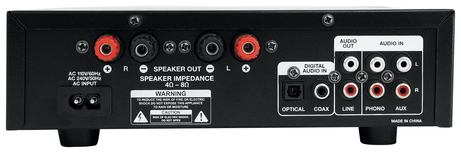 Rockville BLUAMP 150 Home Stereo Bluetooth Amplifier Receiver Optical/Phono/RCA