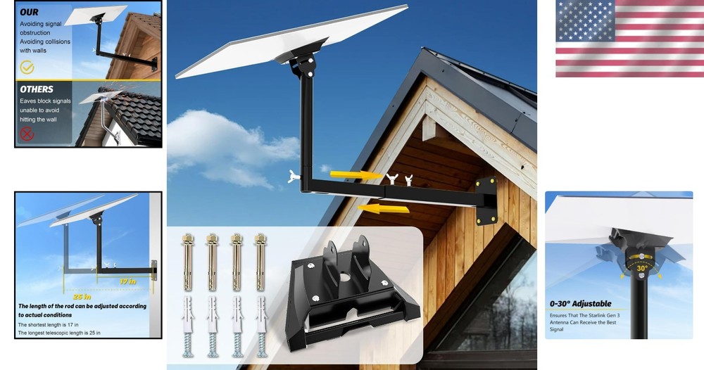 Versatile Starlink Gen 3 Wall Mount - Easy Installation & Optimal Viewing Angles