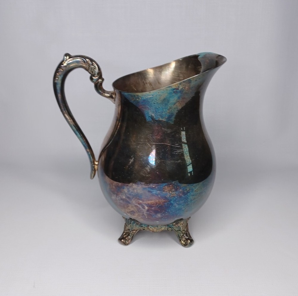 F B Rogers Silver Company Silver Pitcher Handle & Footed