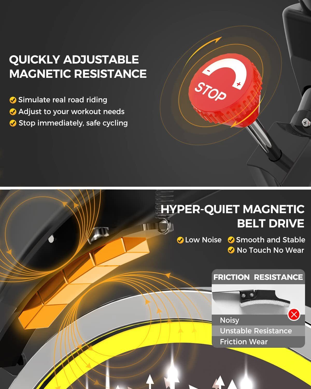 Indoor Cycling Bike Magnetic Stationary Bike Cycle Bike Fitness Exercise Bike