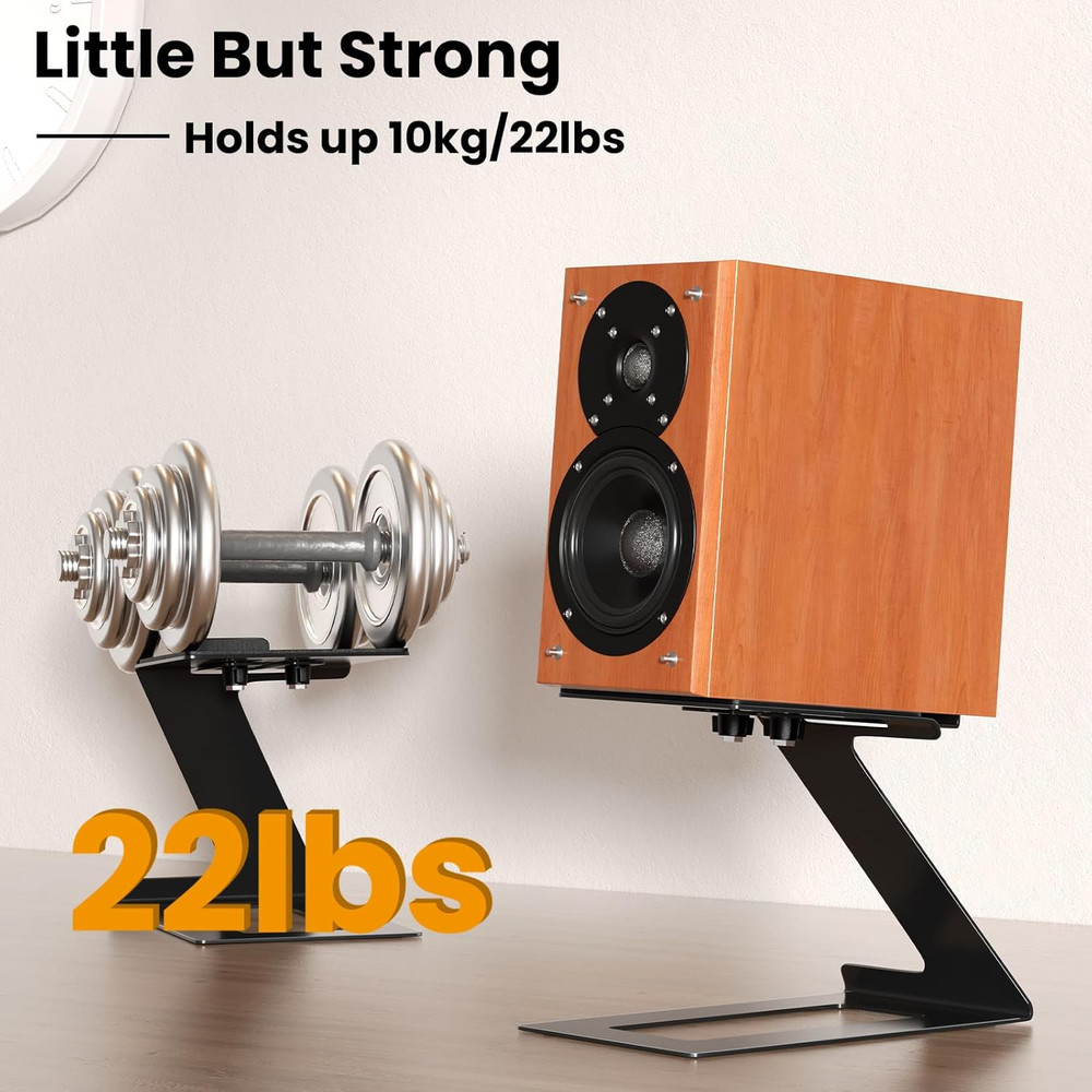 Desktop Speaker Stands Pair, Speaker Riser for Most Small & Medium Bookshelf Spe