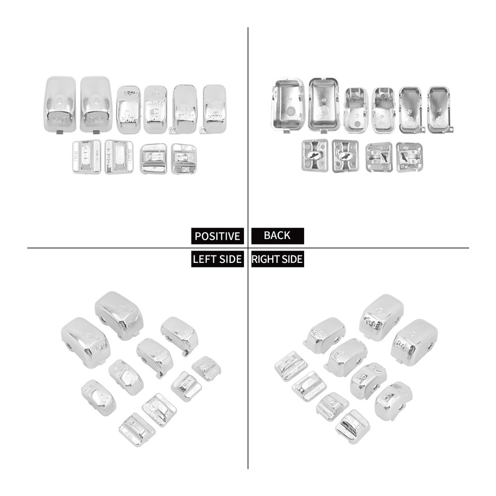 10x Replacement Switch Button Chrome Cap For Harley Touring Softail Dyna 96-2013