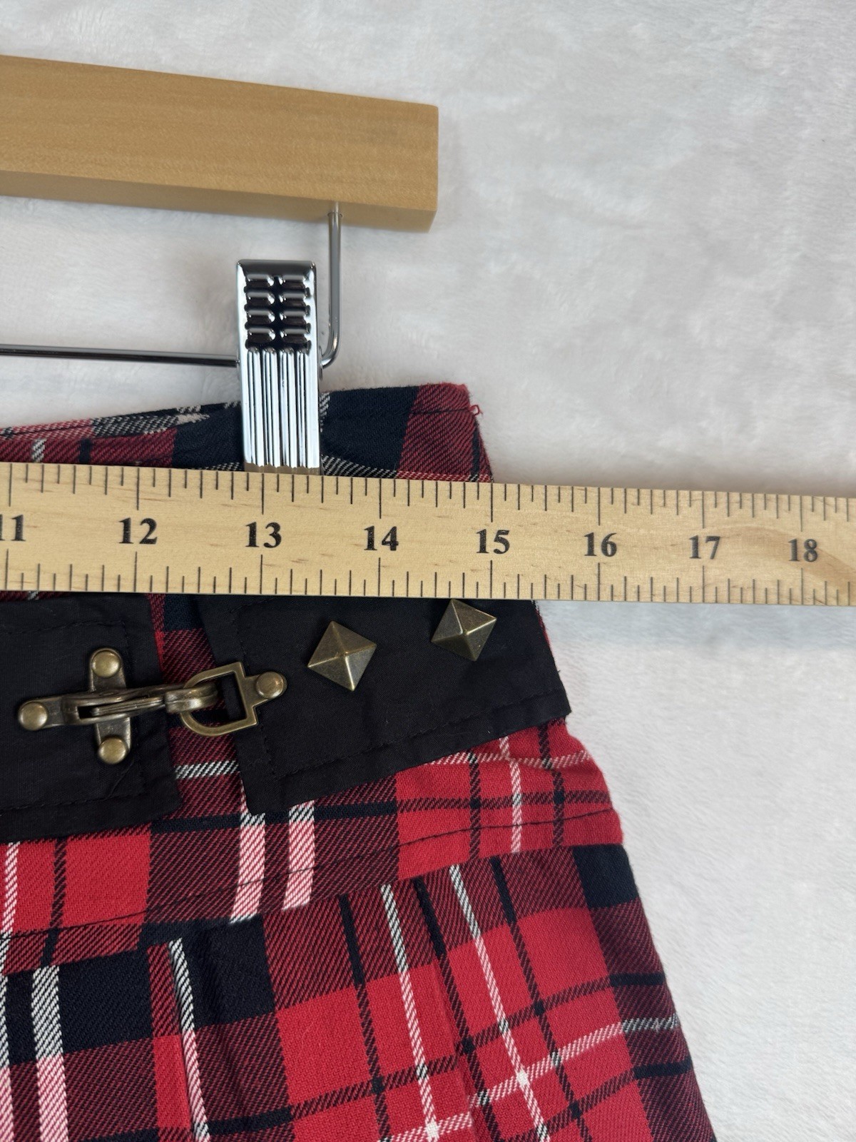 Women’s Abbey Y2K Red Plaid Skirt Size 5 FREE SHIPPING