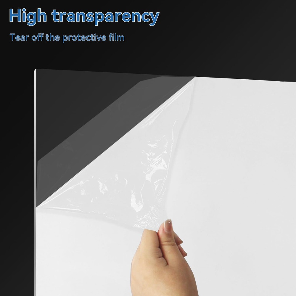 3PACK Plexiglass Sheet 1/8'' Thick 24×36in Clear Acrylic Sheets Plastic Panel