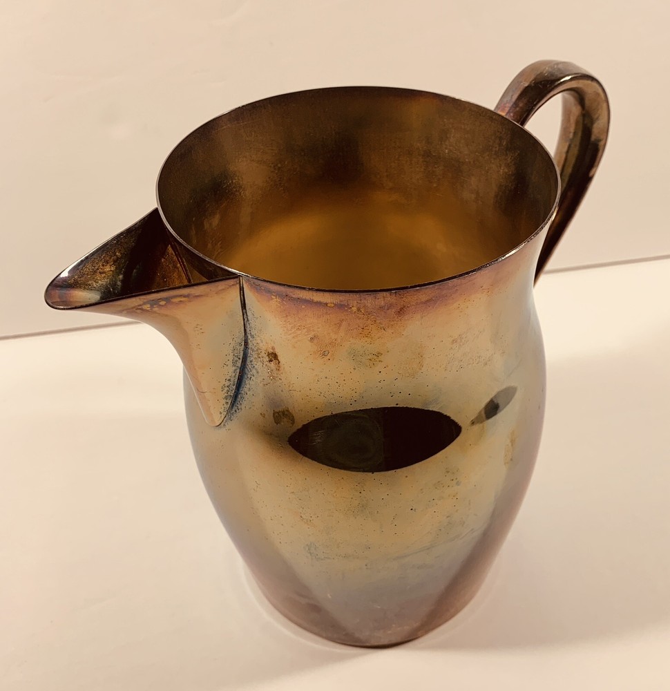 TOWLE SILVER PLATE WATER PITCHER, 7-1/8" Tall, Excellent Condition
