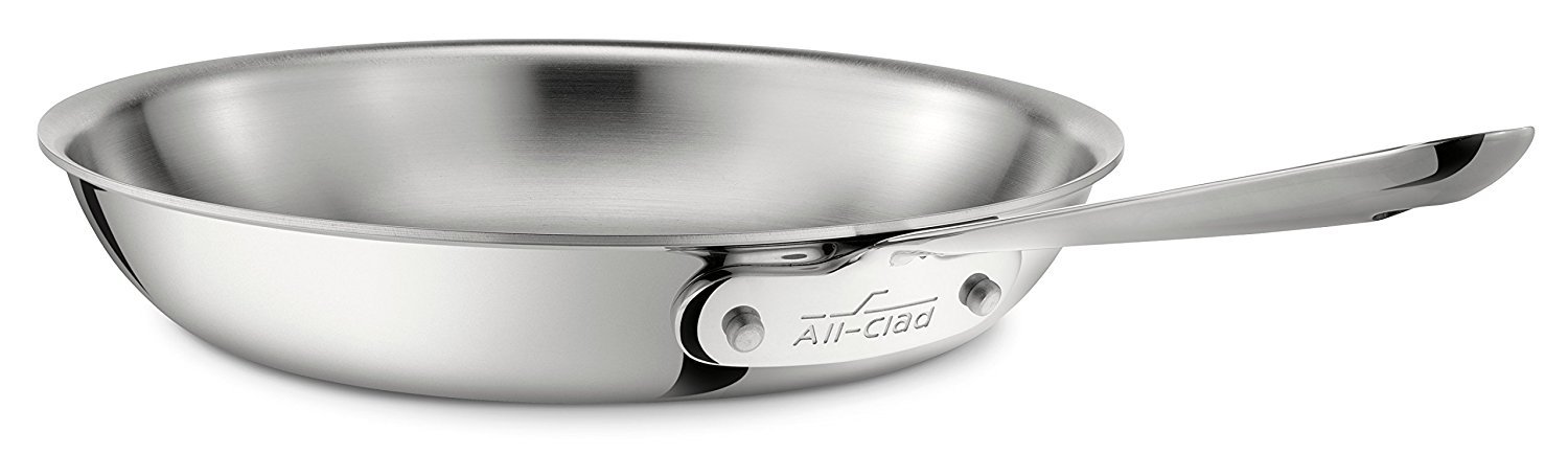All-Clad Stainless Steel D3 and D5 Fry Pans, Your Choice of 8"- 9"- 10" - 12"