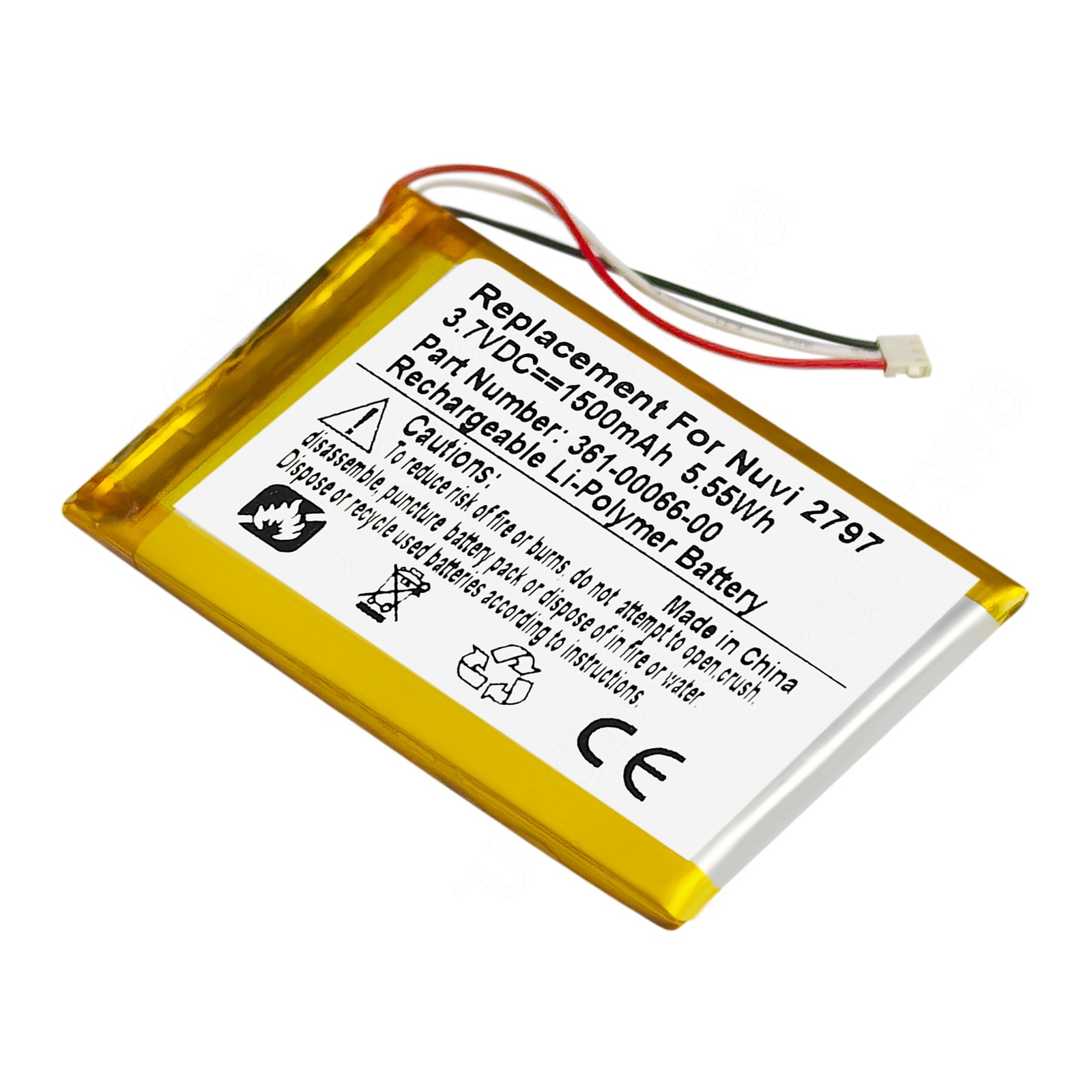 For Garmin Nuvi 2757, 2797, Dezl 760LMT, 770LM GPS Battery 361-00066-00