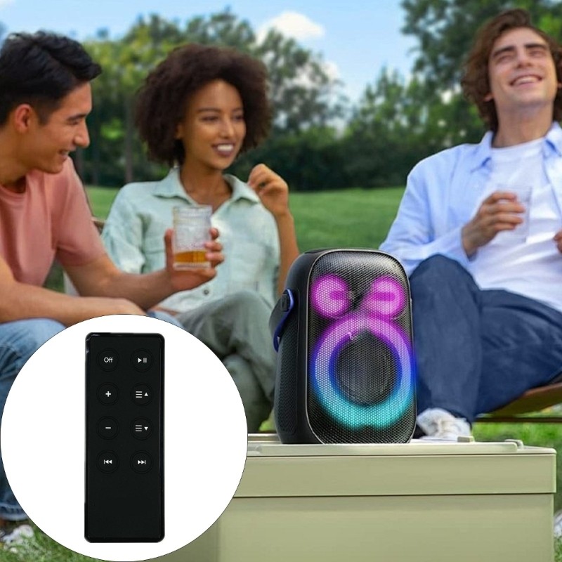 Long Battery Life Remote for Speaker Systems Wide Compatibility Plastic Texture