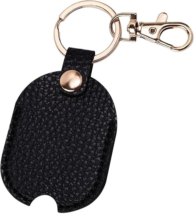 Leather Car Key Sleeve, Broken Loop Replacement PU Keychain Protector With Iron