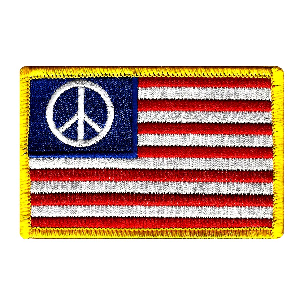 AMERICAN FLAG PATCH PEACE SIGN ANTI-WAR PROTEST embroidered iron-on 1960s EMBLEM