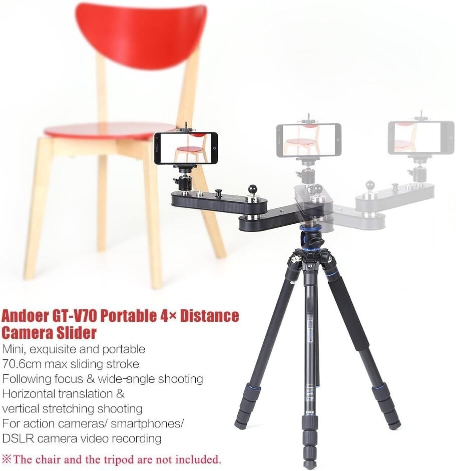 Andoer Camera Slider "Wing", Glidearm for Panning and Linear Motion
