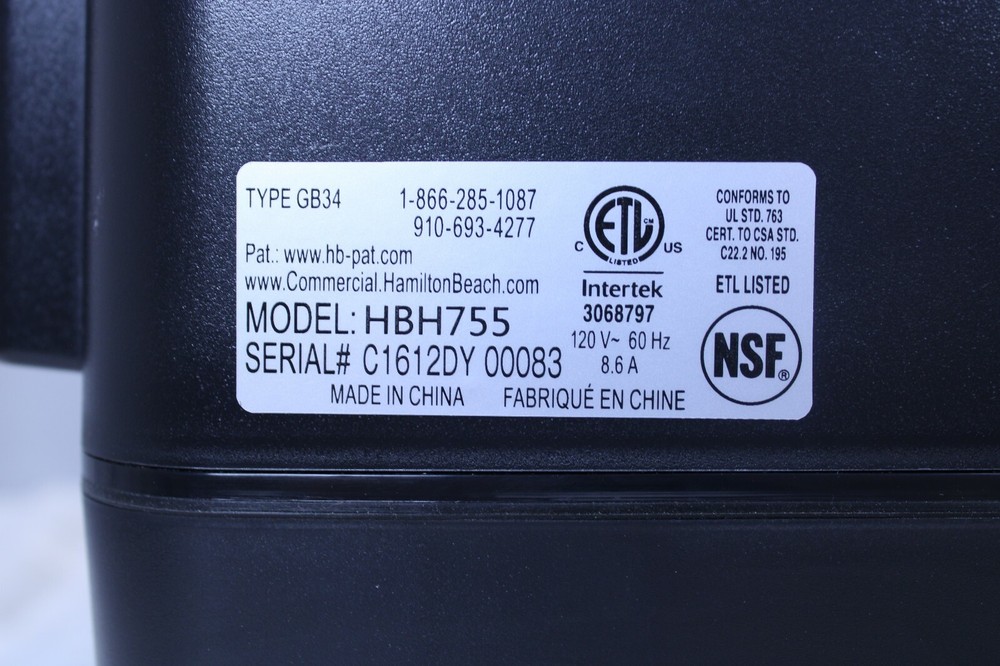 *Open Box* Hamilton Beach HBH755 Eclipse High Performance 64 oz. Blender