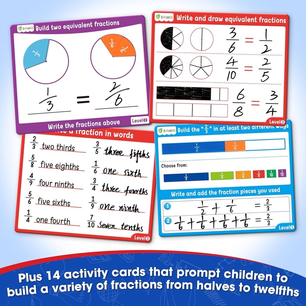 Magnetic Fraction Tiles & Circles Activity Set for Engaging Math Learning