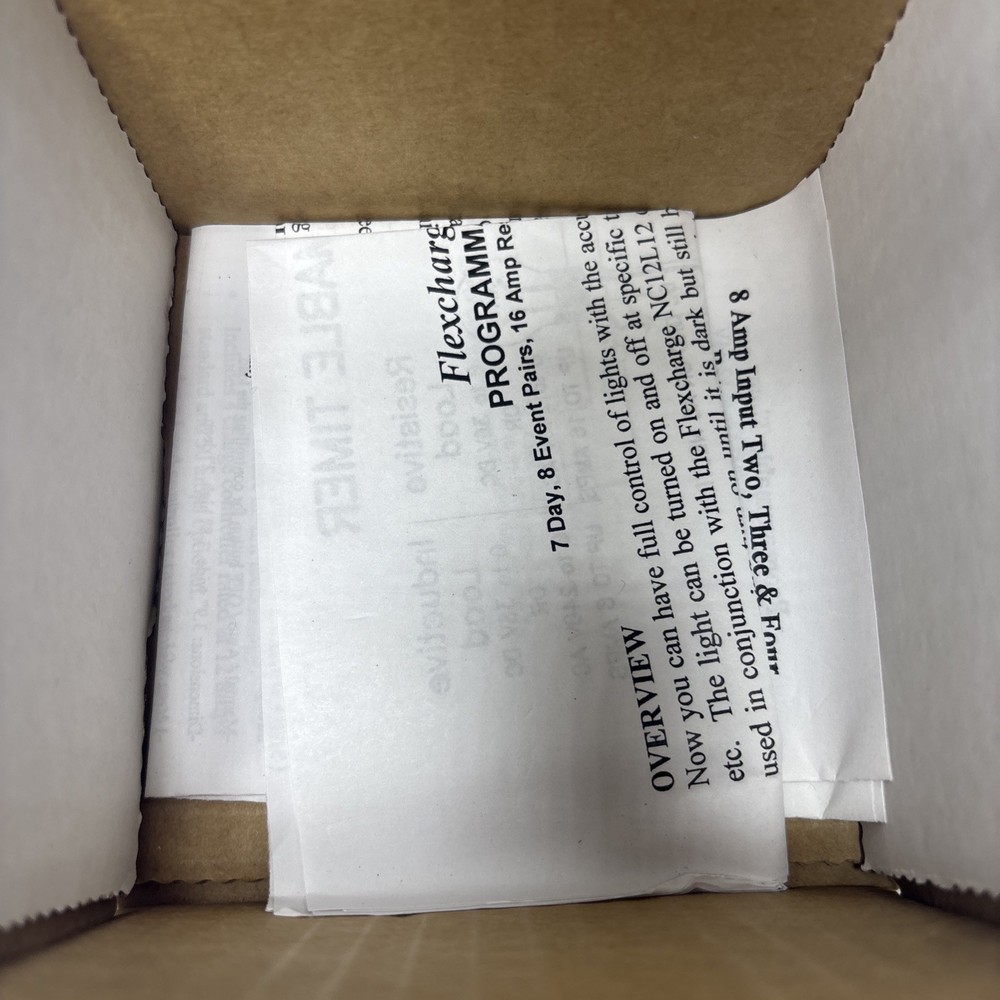 Flexcharge PRGTMR12V Real Time Programmable Digital Timer 12V New In Box
