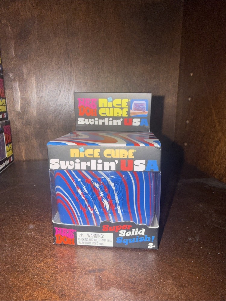 NEEDOH Nice Cube Swirlin' USA Super Solid Squish NEW