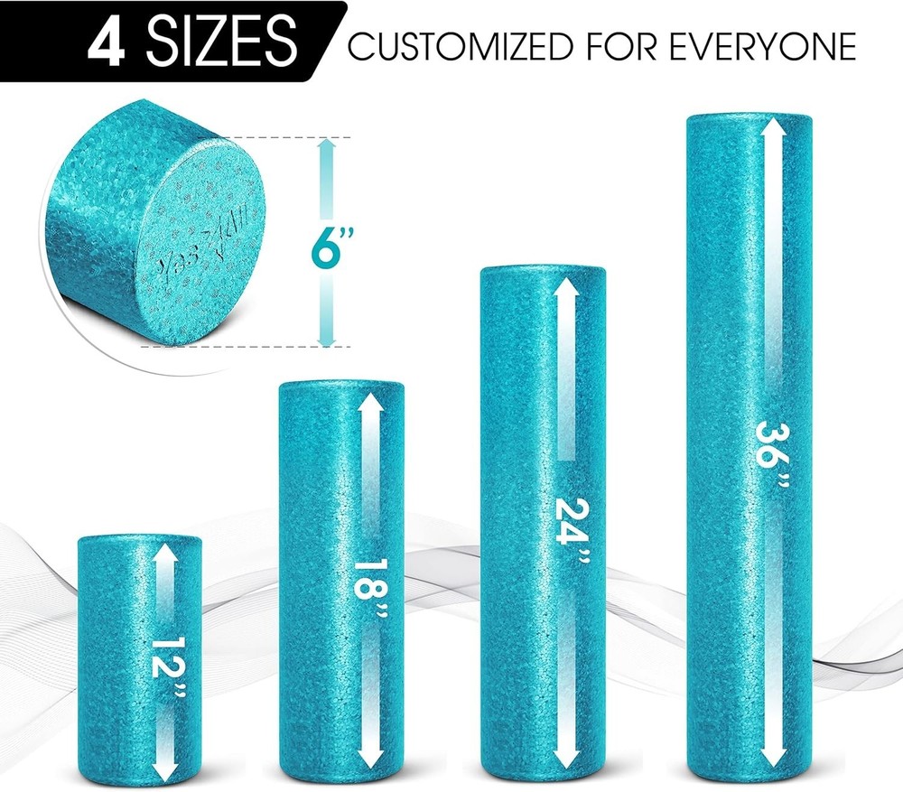 High-Density EPP Round Back Roller Foam, Exercise Foam Roller for Yoga, Pilat...