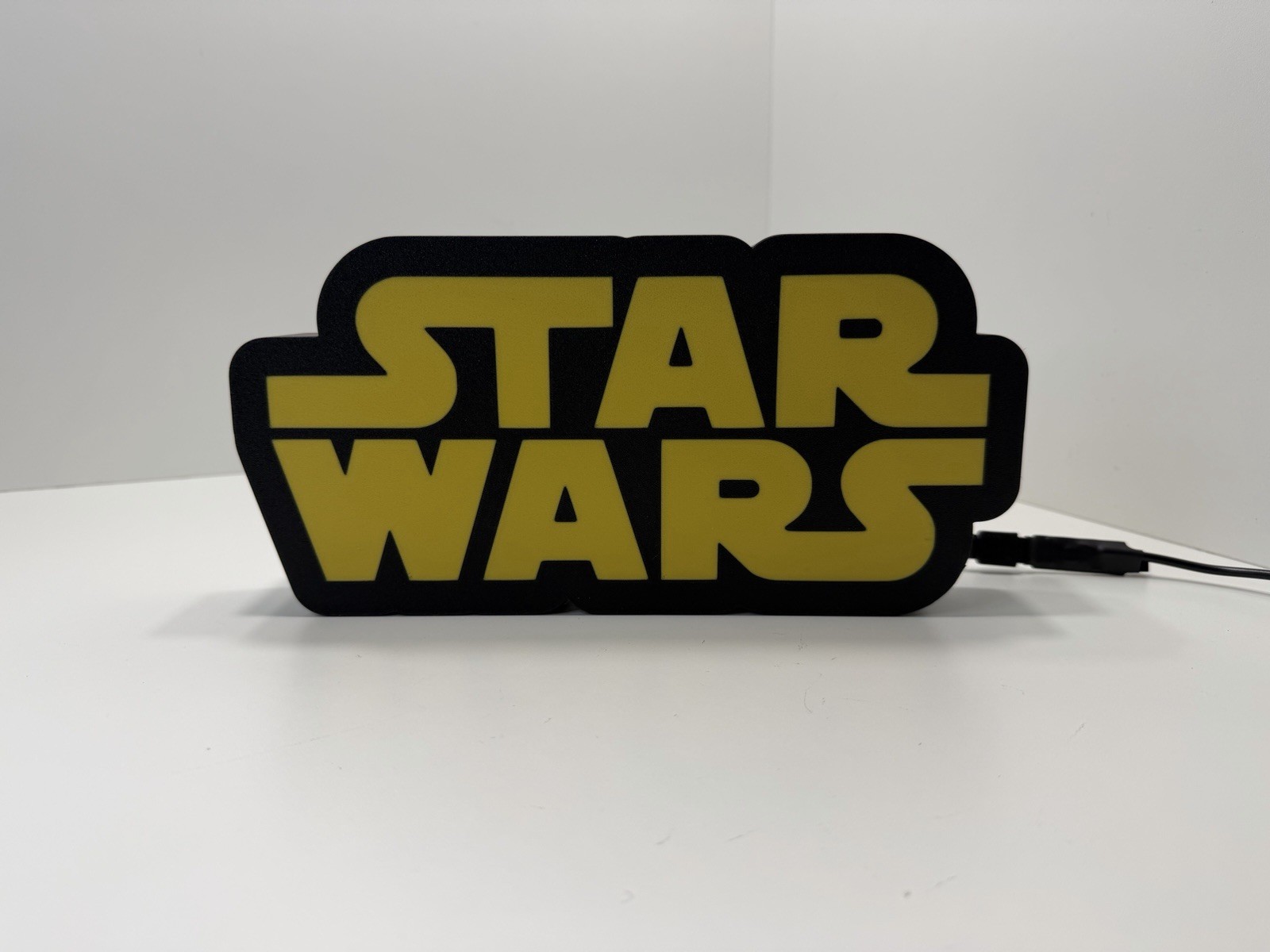 Star Wars RGB MUSIC LED Light Box - 3D Printed with Remote & Holder - Desk Decor