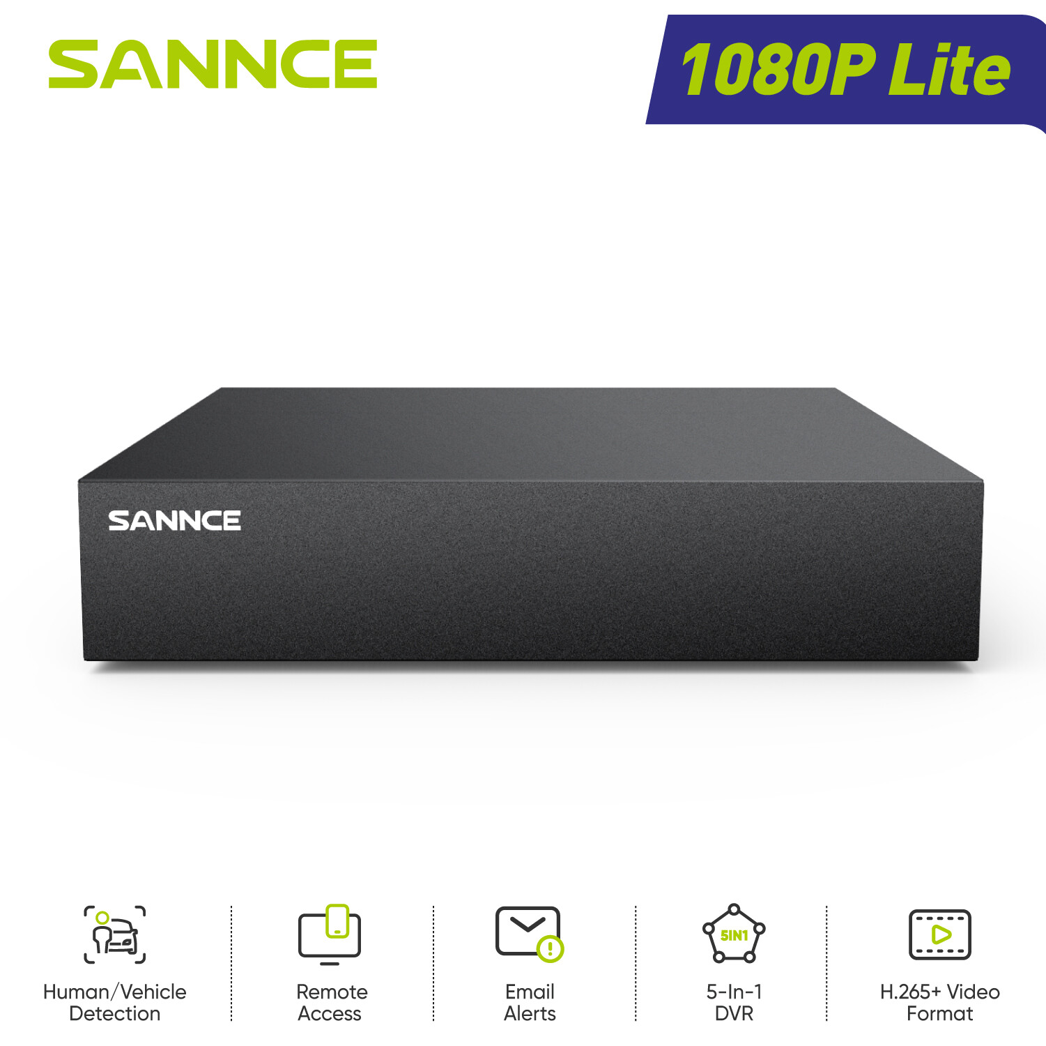 SANNCE HD 8CH 1080P Lite CCTV DVR TVI Video Recorder for Security Camera System