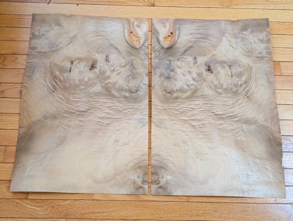 Myrtlewood veneer 26" x 16" guitar Luthier 1/42" wood flame burl holes