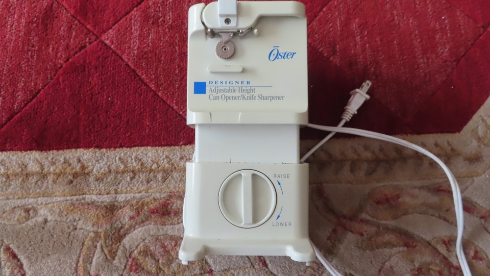 Oster Adjustable Height Can Opener Knife Sharpener Model# 4032-20 Tested