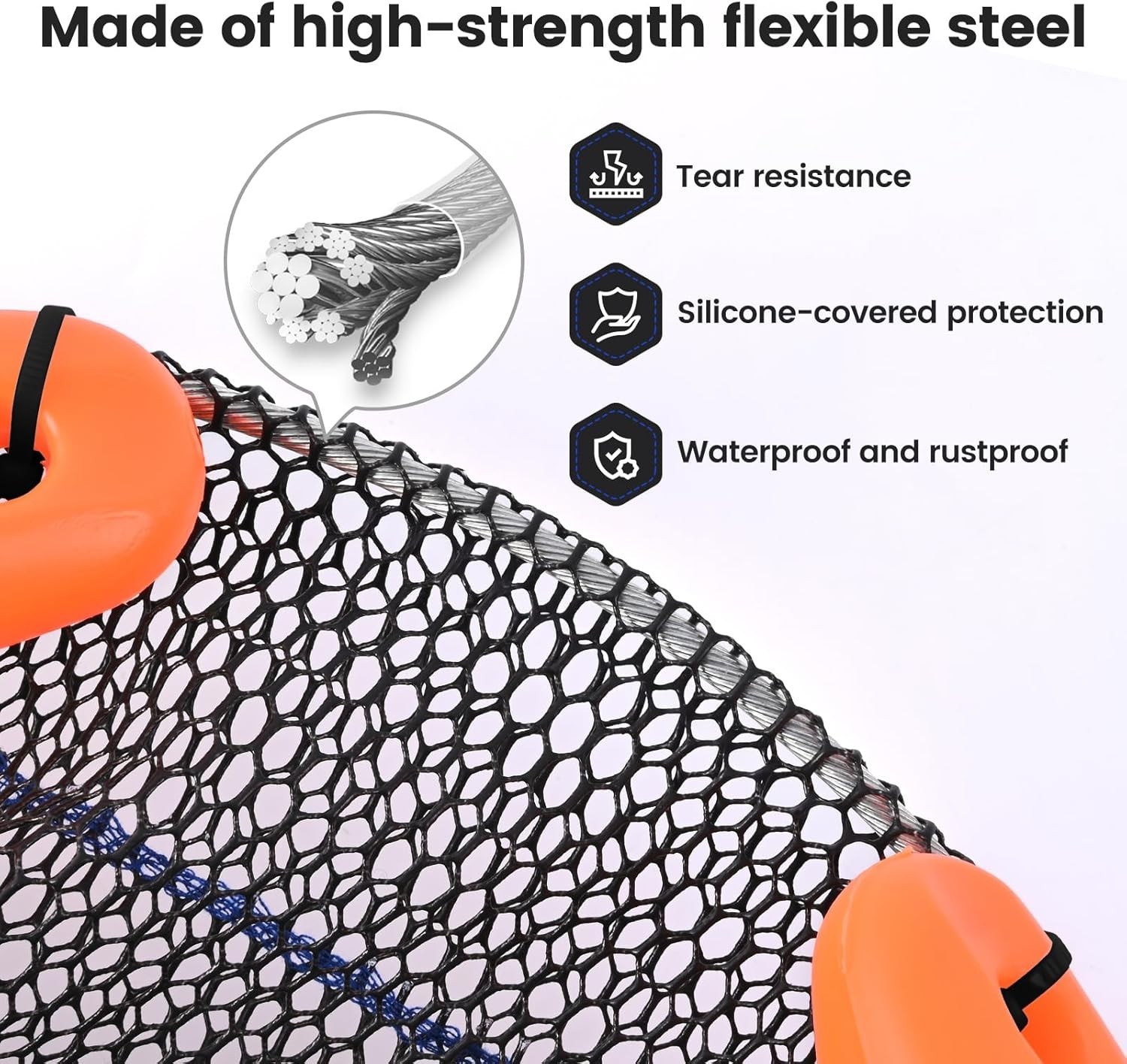 4PCS Floating Fish Basket Extra-Large for Live Fish Fully Foldable Fishing Net