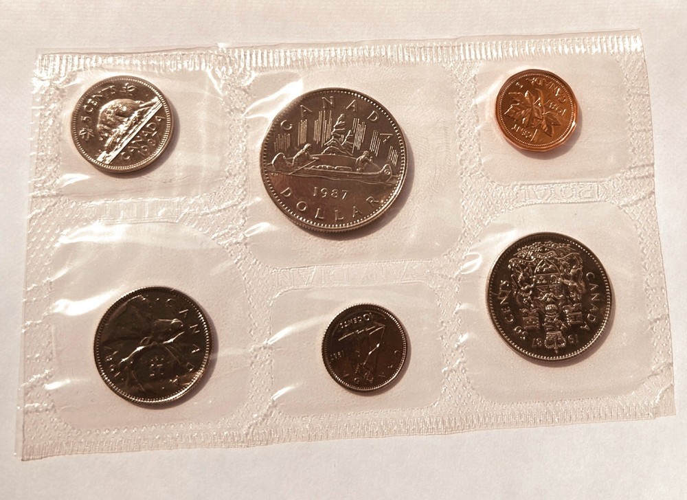 1987 Canada Uncirculated Coin Set Original Packaging RCM