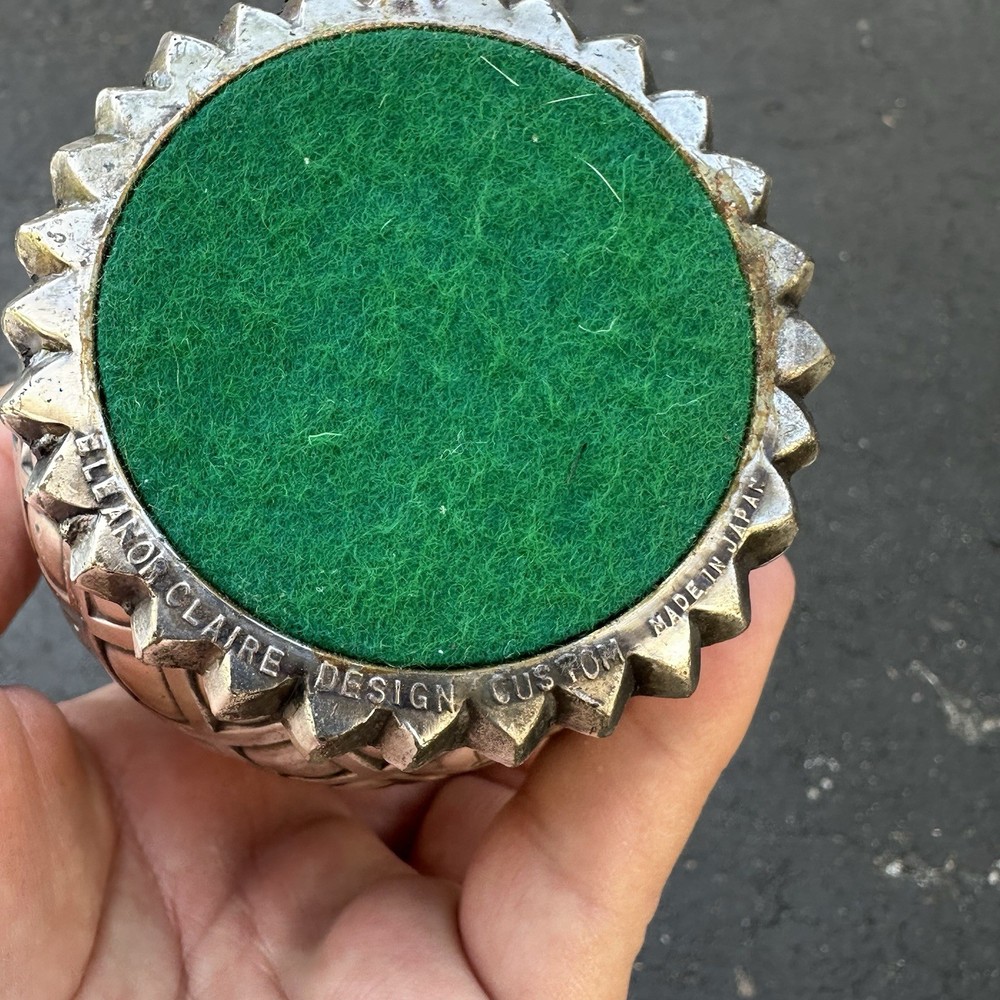 Eleanor Claire Design Pineapple Potpourri Statue - Silver Plate Vintage 5.75"