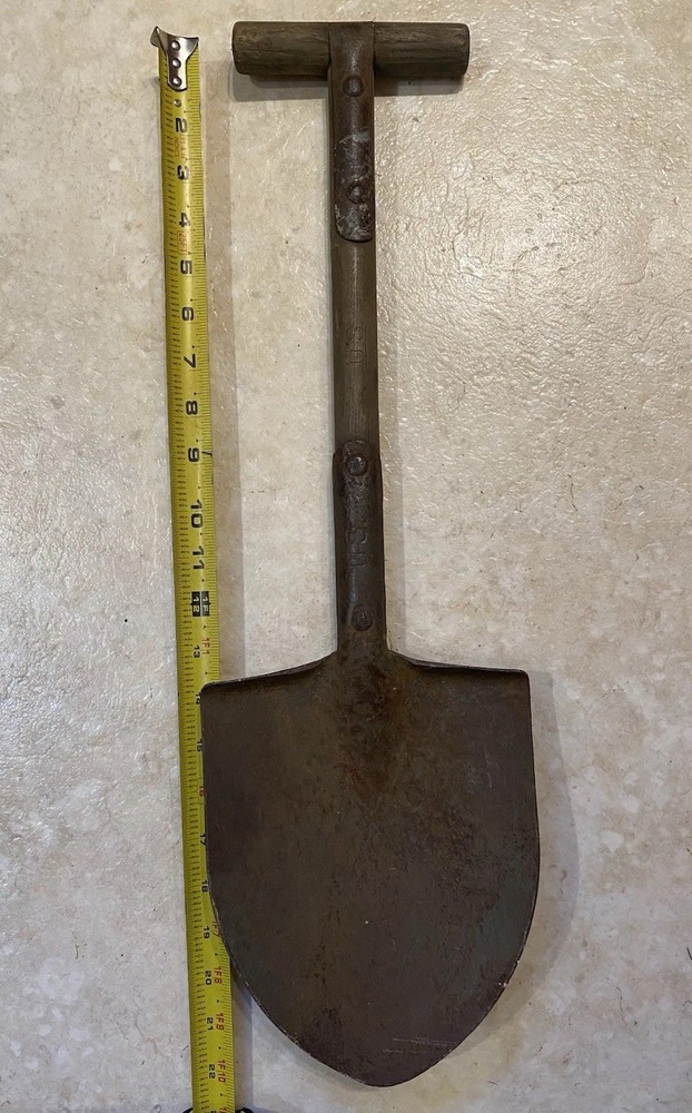 Antique Military Genuine WWI US Army T Handle Entrenching Tool Shovel Stamped US