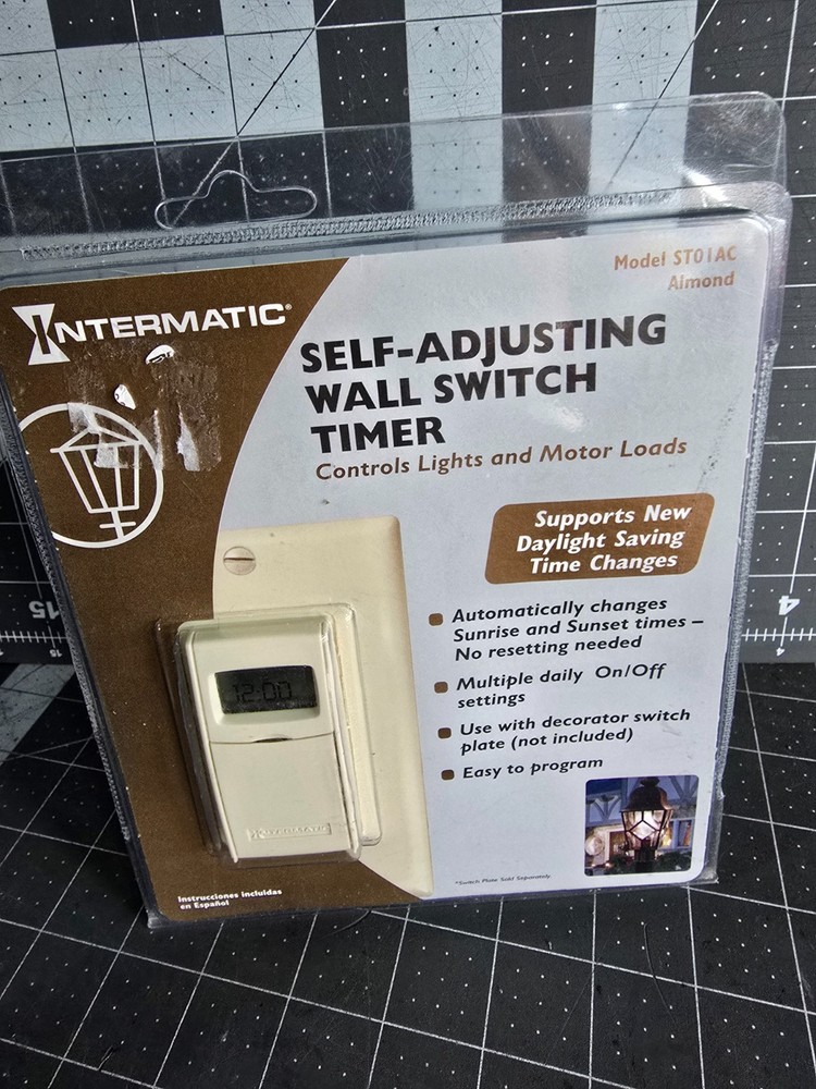 New INTERMATIC Digital Multi-Purpose In-Wall Timer ST01AC (Almond) 15 Amps ST01