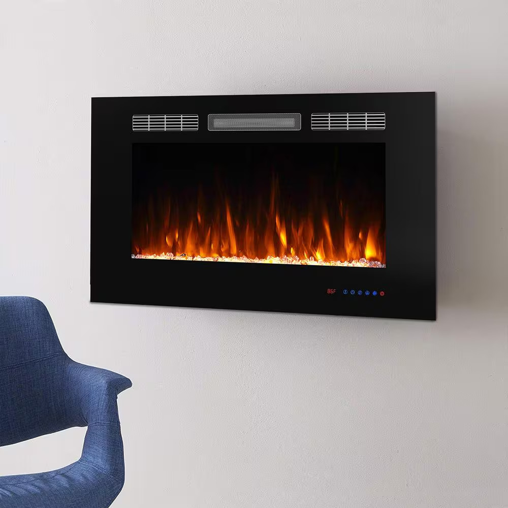 36 In. Recessed Installation Fireplace Insert with Remote Control