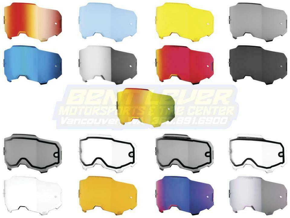 2020 100% Armega Motocross Goggle Replacement Lens - Hiper Mirror Clear Armega