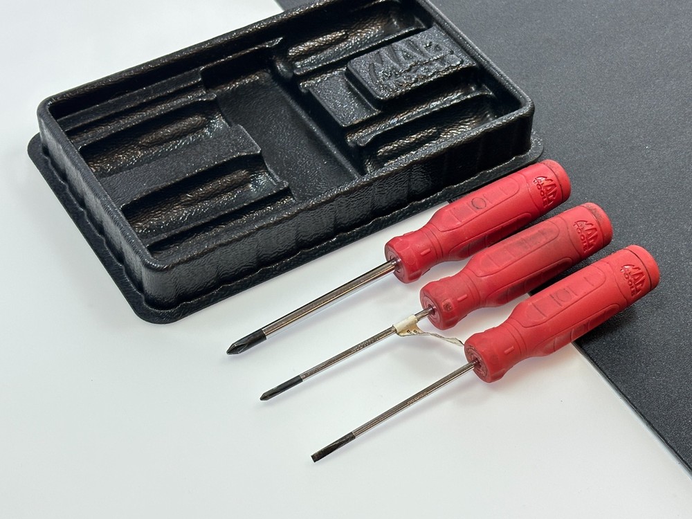 MAC Tools SDP4DR 3pc Precision MAC-GRIP Red Combination Screwdriver Set