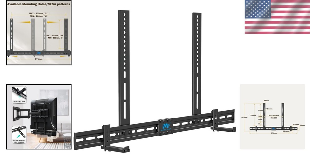 TV Soundbar Bracket with Solid Locking Mechanism