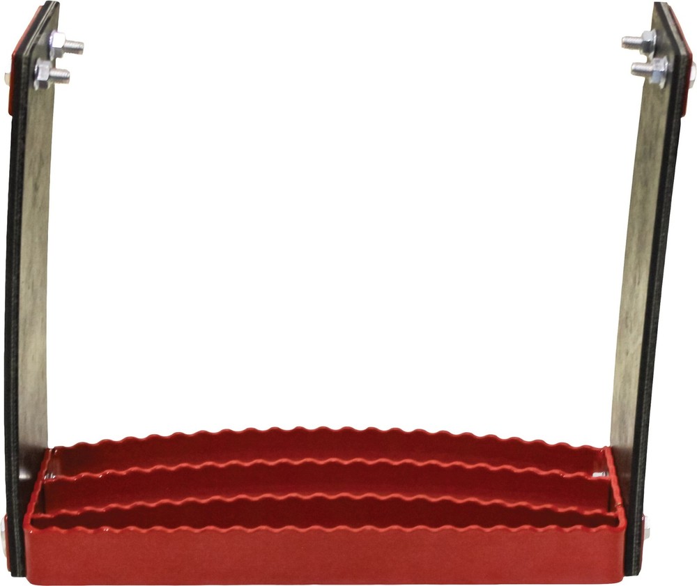 KM Universal Bolt-On Flex Step - Red flexible step for tractors