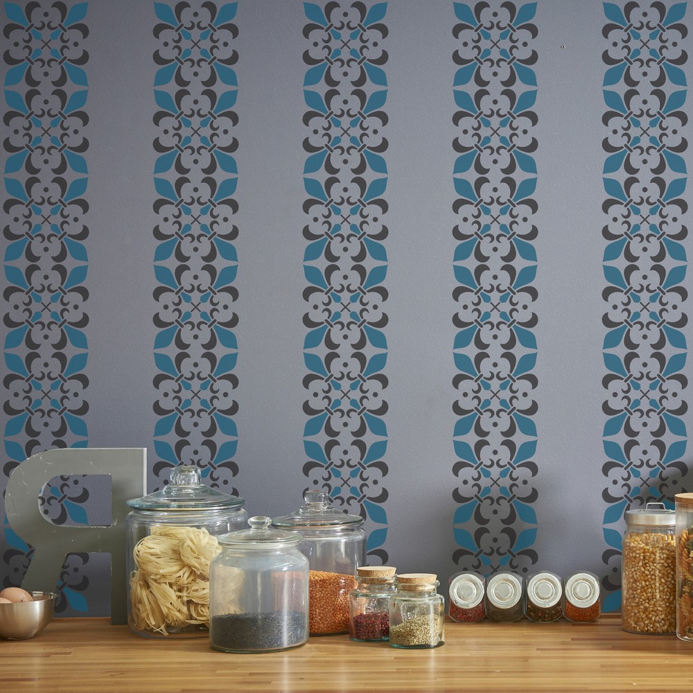 ALMADA Tile reusable PLASTIC Stencil // Moroccan Geometric // Floor Wall