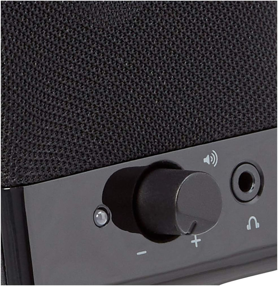 Usb-Powered Computer Speakers for Desktop or Laptop PC, Volume Control, Black